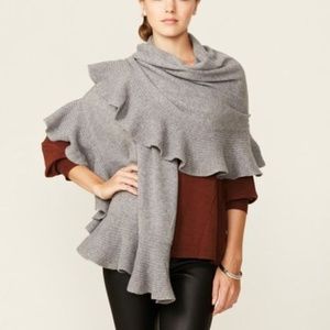 Magaschoni Cashmere Ruffle Wrap